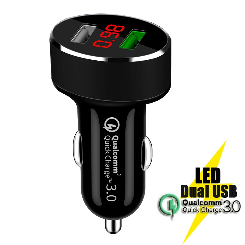 Устройство зарядное автомобильное с двумя USB-портами 30 Вт QC 3 0 | Мобильные
