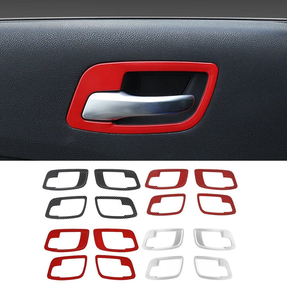 ABS Interior Door Handle Bowl Cover Decorative Trim Fit for Dodge Charger / Chrysler 300C 2011-2021 Car Accessories