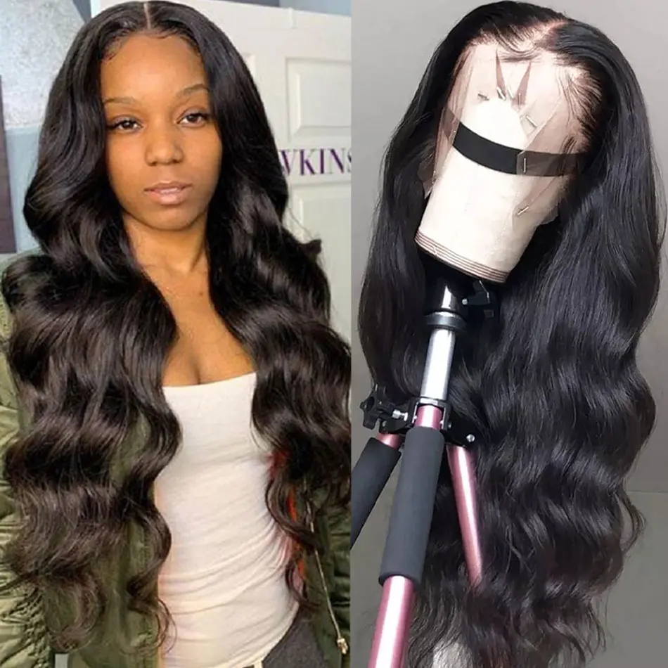 Дешевые Mifil парик шнурка индийские человеческие волнистые волосы Remy полные