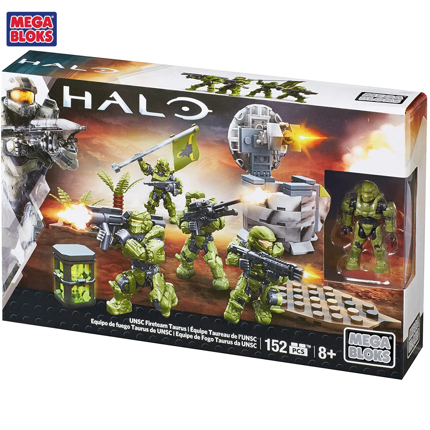 Mega Bloks MEGABLOKS Halo UNSC Fireteam Taurus Warrior 152 шт./pzs детские игрушки для праздника детей 8