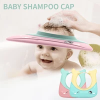 adjustable children waterproof cap safe baby shower cap kids bath visor hat protect eyes ears hair shampoo cap bath products