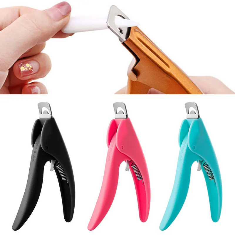 

Stainless Steel Nail Clipper Acrylic Gel French False Nail Tips Cutter Clipper U Type Nail Edge Cutters Girl Nail Care Tools