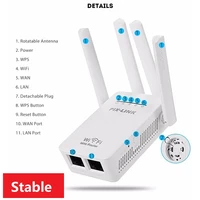 new 2 4ghz wifi repeater 300mbps network wireless router high gain antenna 2 rj45 ports signal booster long distance extender
