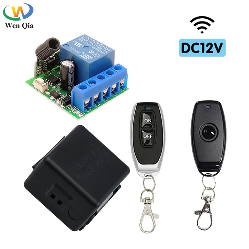 

DC12V 10A 1CH Relay 433mhz Wireless RF Remote Control Switch 2CH Transmitter with Receiver Module For Electronic Lock LED Light