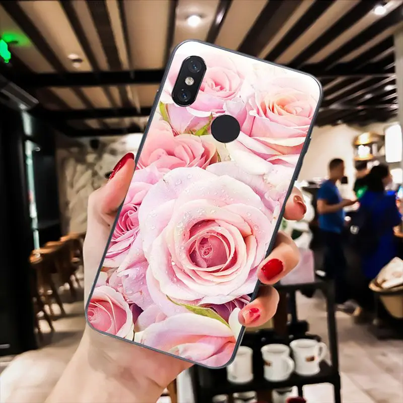 MaiYaCa красная бабочка на белой розы цветок чехол для телефона для Xiaomi Redmi8 4X 6A S2 5A Redmi 5 5Plus Note7 8Pro 7A 6A