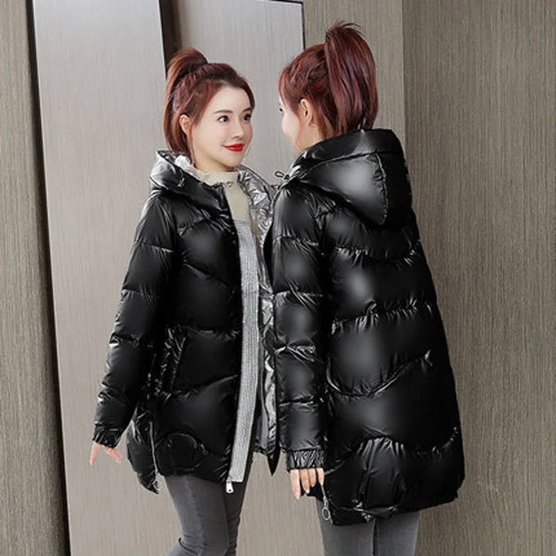

New Short Autumn Winter Coat Women Casual Fur Lining Women Parkas Hooded Winter Jacket Women Clothing Outwear Female