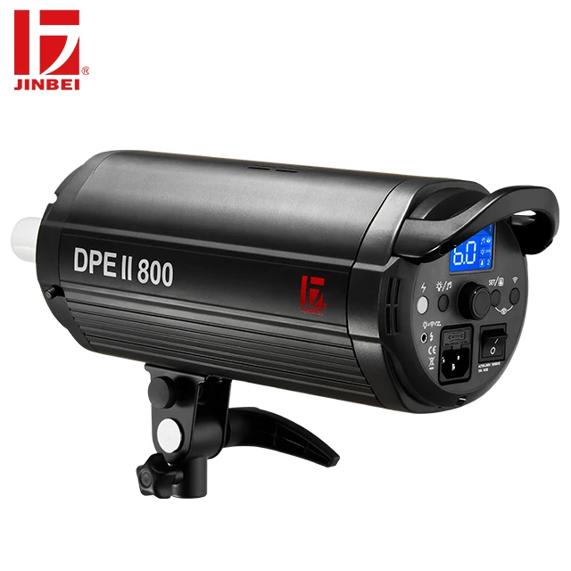

JINBEI DPE II-800 800W Professional Studio Strobe GN90 Flash with LCD Display Built-in Wireless Photography Light Head