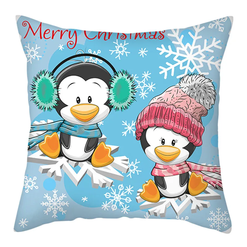 

Fuwatacchi Winter Animals Cushion Cover Christmas Series Printed Decorative Pillows Cover for Home Sofa Throw Pillowcase 45*45cm