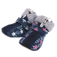 pet shoes dogs puppy warm snow winter boots lovely anti slip zipper teddy vip cowboy chihuahua non slip breathable shoe cover