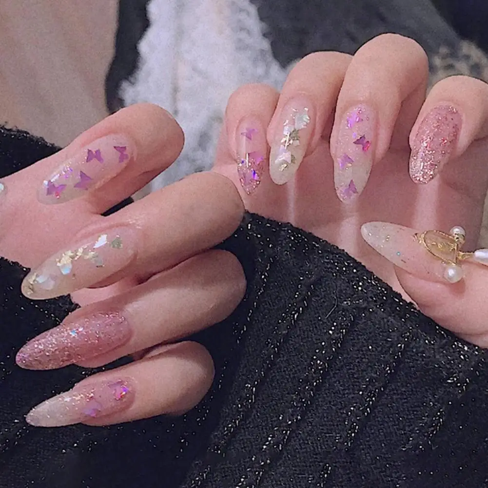 

Nail Art Butterfly Star Heart Circle Sequins DIY Glitter Flakes Manicure Decor