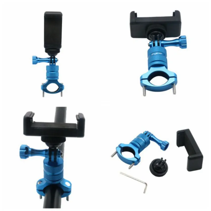 

Aluminum Alloy Bike Mobile Phone Holder Adjustable Non-slip MTB Phone Stand Cycling Accessories