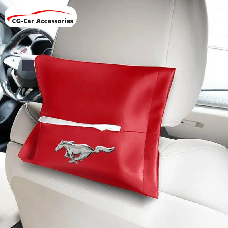 

For Mustang paper towel bag car interior supplies hanging table and chair pumping paper tissue box