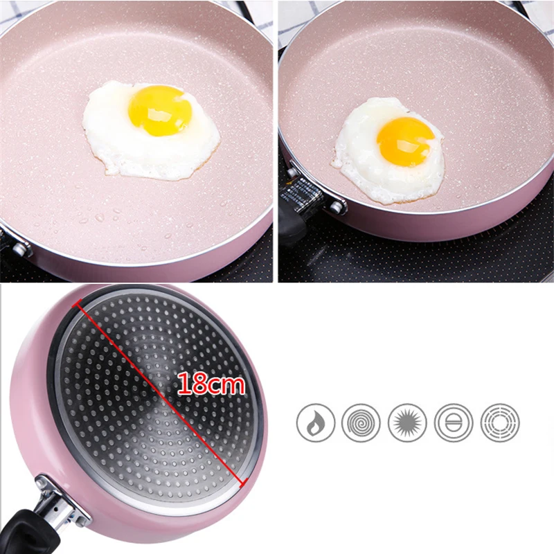 18 20 см розовая сковорода для омлета яиц ветчина Блинная креативная антипригарная