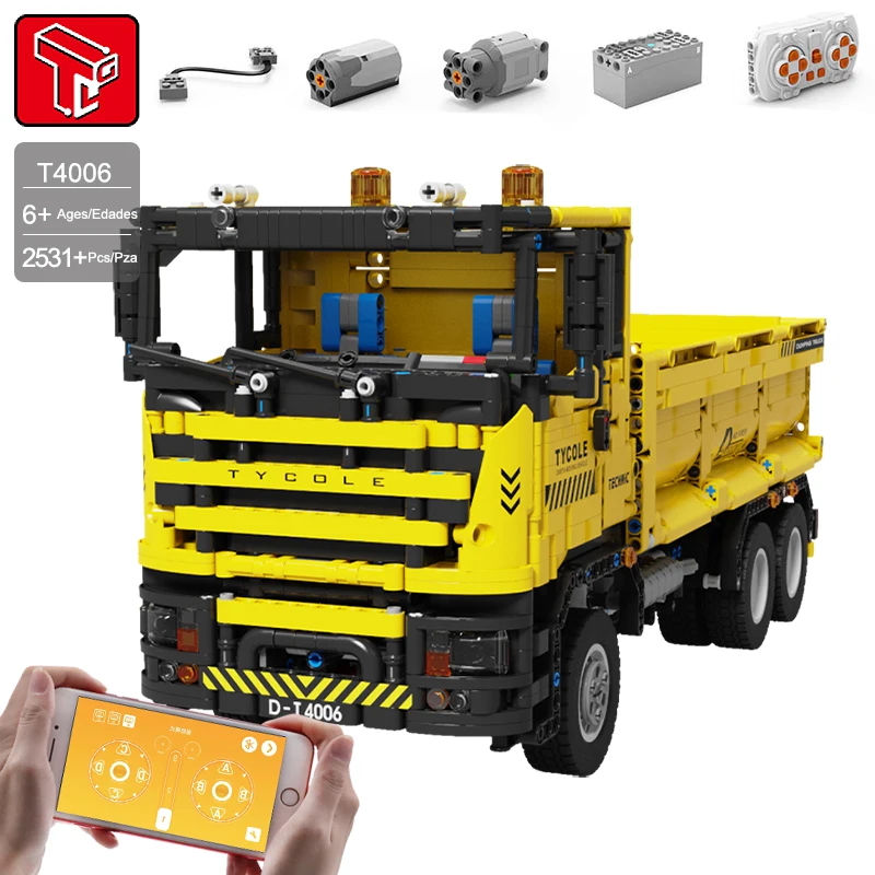 

Высокотехнологичная машинка для сборки строительных блоков на радиоуправлении, самосвал, грузовик для землеройных работ, загрузка, дистан...