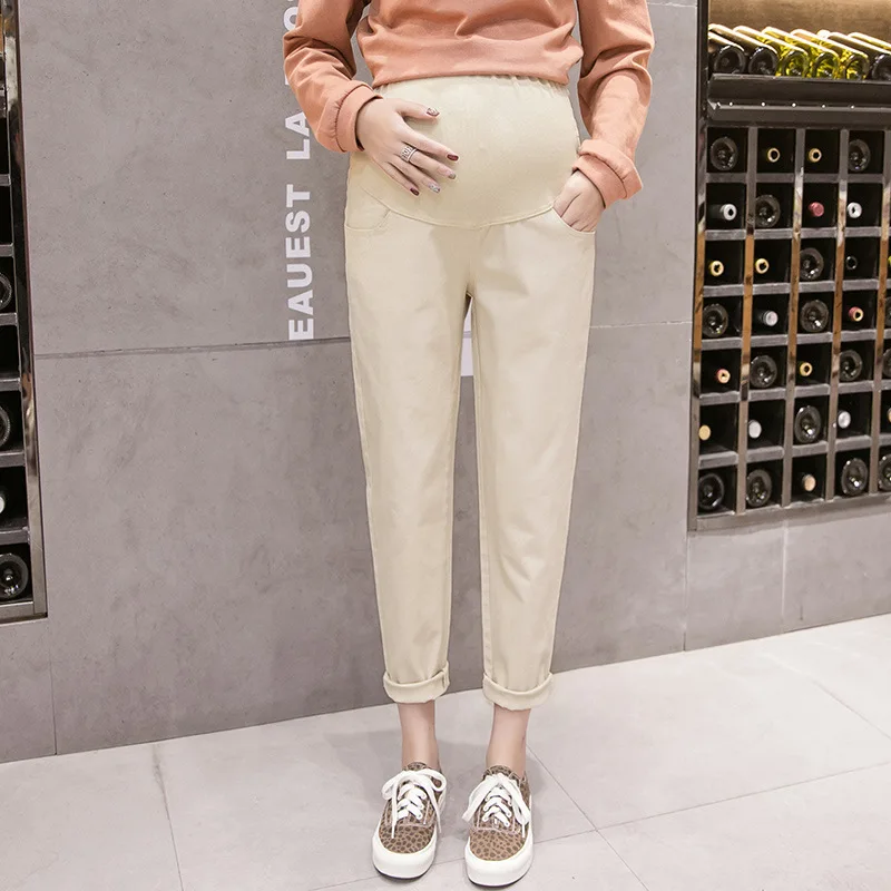 Spring Summer Maternity Pants For Pregnant Women Clothes Cropped Pant Lady Cotton Stretch Loose Pregnancy Clothes Pregnant Pants