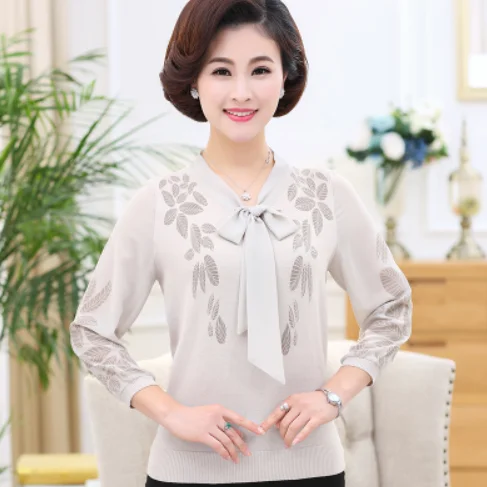Blusa Feminina 2019 весенние и летние топы выше размера d трикотаж подарок матери шифон