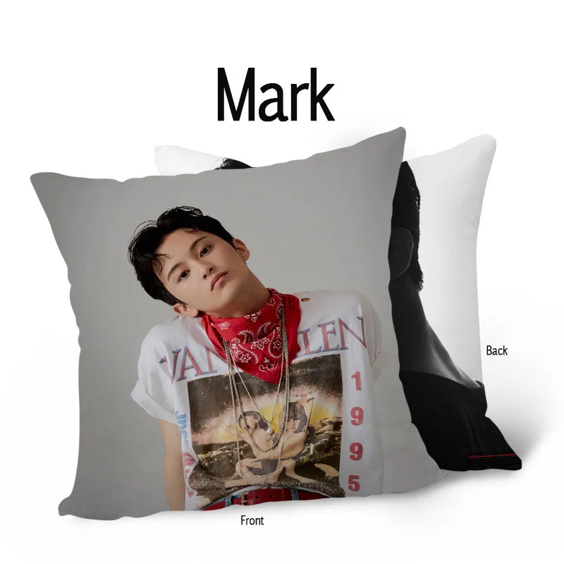 Kpop SuperM Jopping Double Sides Pillow Case Pillow Soft Chair Cushion KAI LUCAS TAEMIN TAEYONG BAEKHYUN TEN MARK - Цвет: MARK