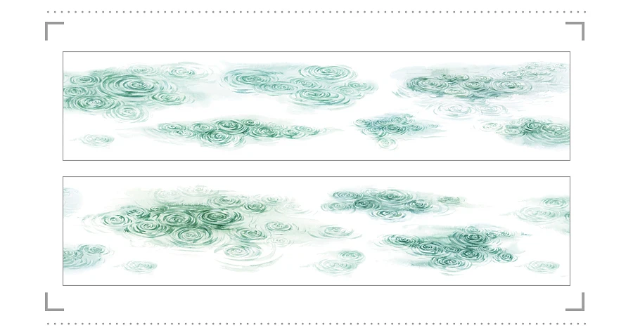 

3.5cmX7M Green Water Masking Tape Ripple