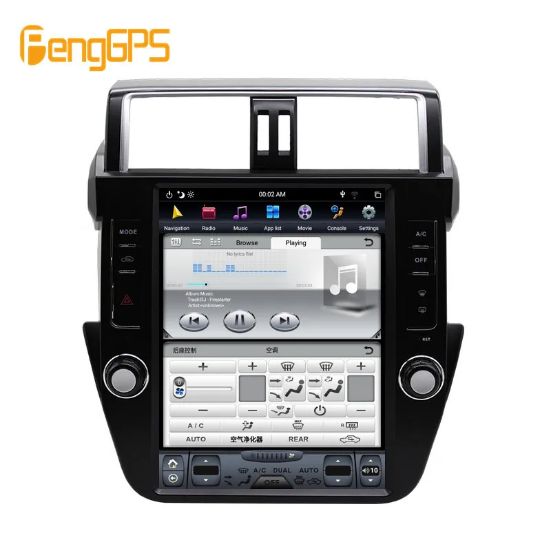 Автомобильный GPS-навигатор в стиле Tesla Android 9 0 PX6 4 Гб ОЗУ для TOYOTA Land Cruiser Prado 150 2014-2017