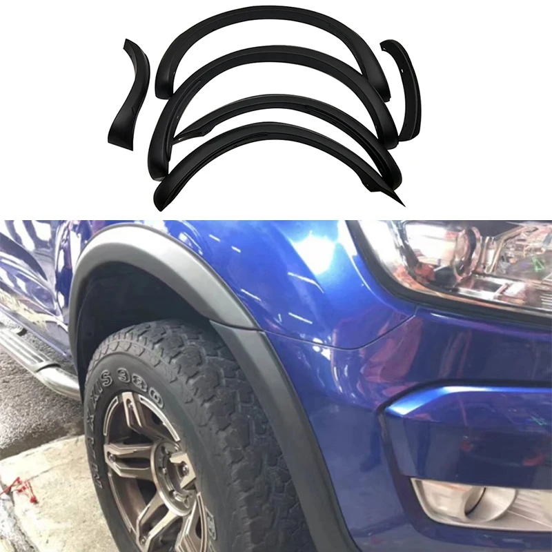 Fit for Ford Ranger 2012-2018 T6 T7 Fender Flares Wheel Arch Accessories Black Color CAR STYLING MOULDING