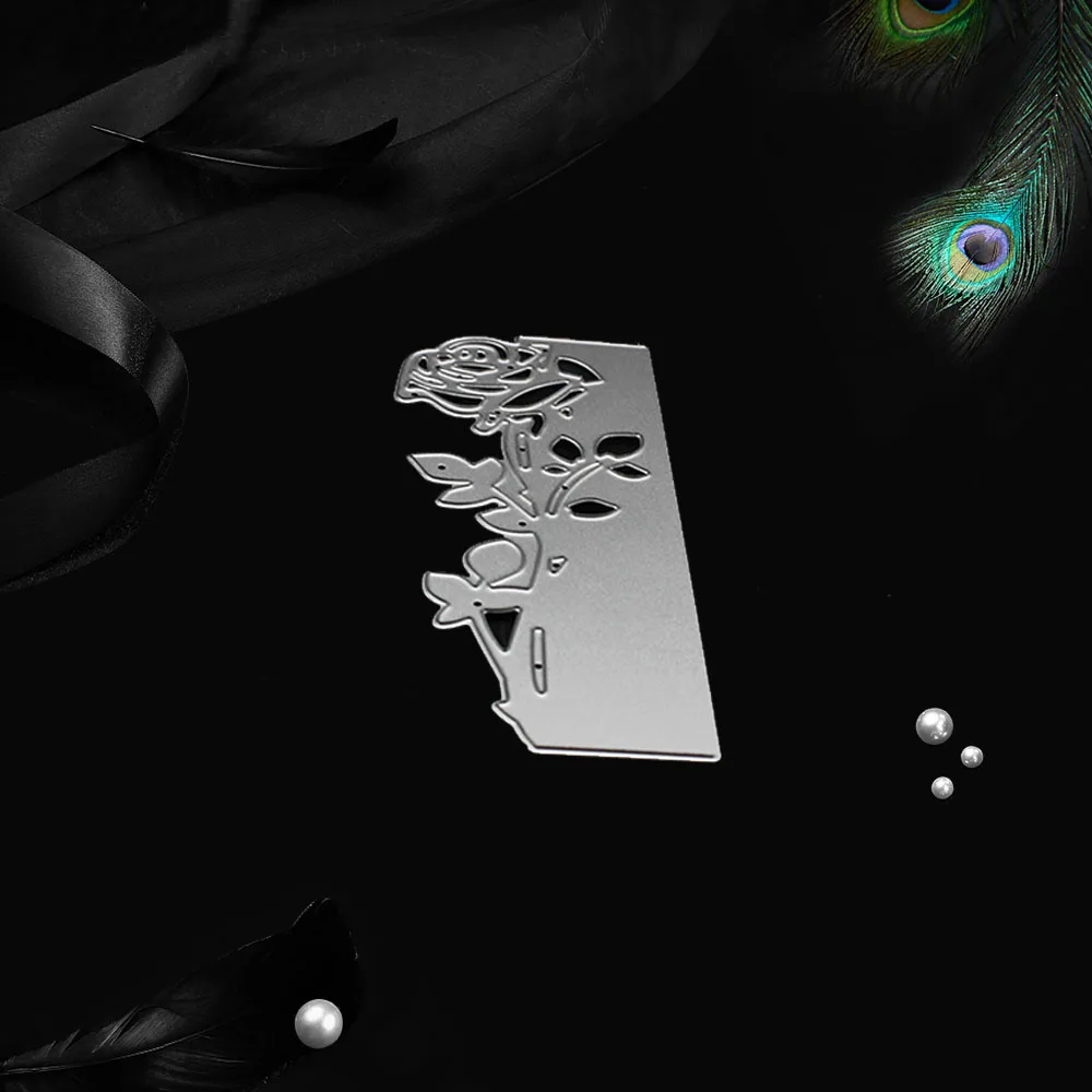 Розовые металлические Вырубные штампы для скрапбукинга бумажные крафтовые