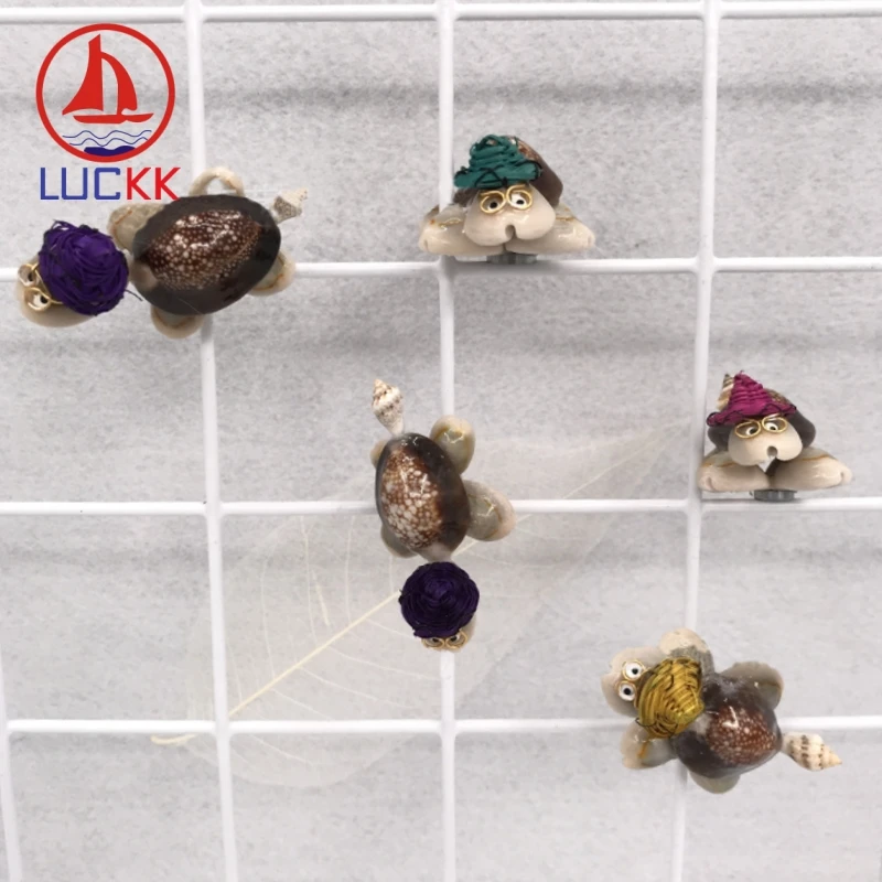 LUCKK Mediterranean Style Cute Sea Turtle Figurine Shell Creative Key Chains Bag Ring Miniature Marine Crafts Gifts Souvenir | Дом и сад