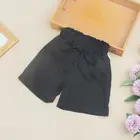 Черные шорты Летняя одежда для девочек, шифоновые короткие штаны для девочек эластичная резинка на талии, одежда для подростков 4, 8, 13, 16 лет