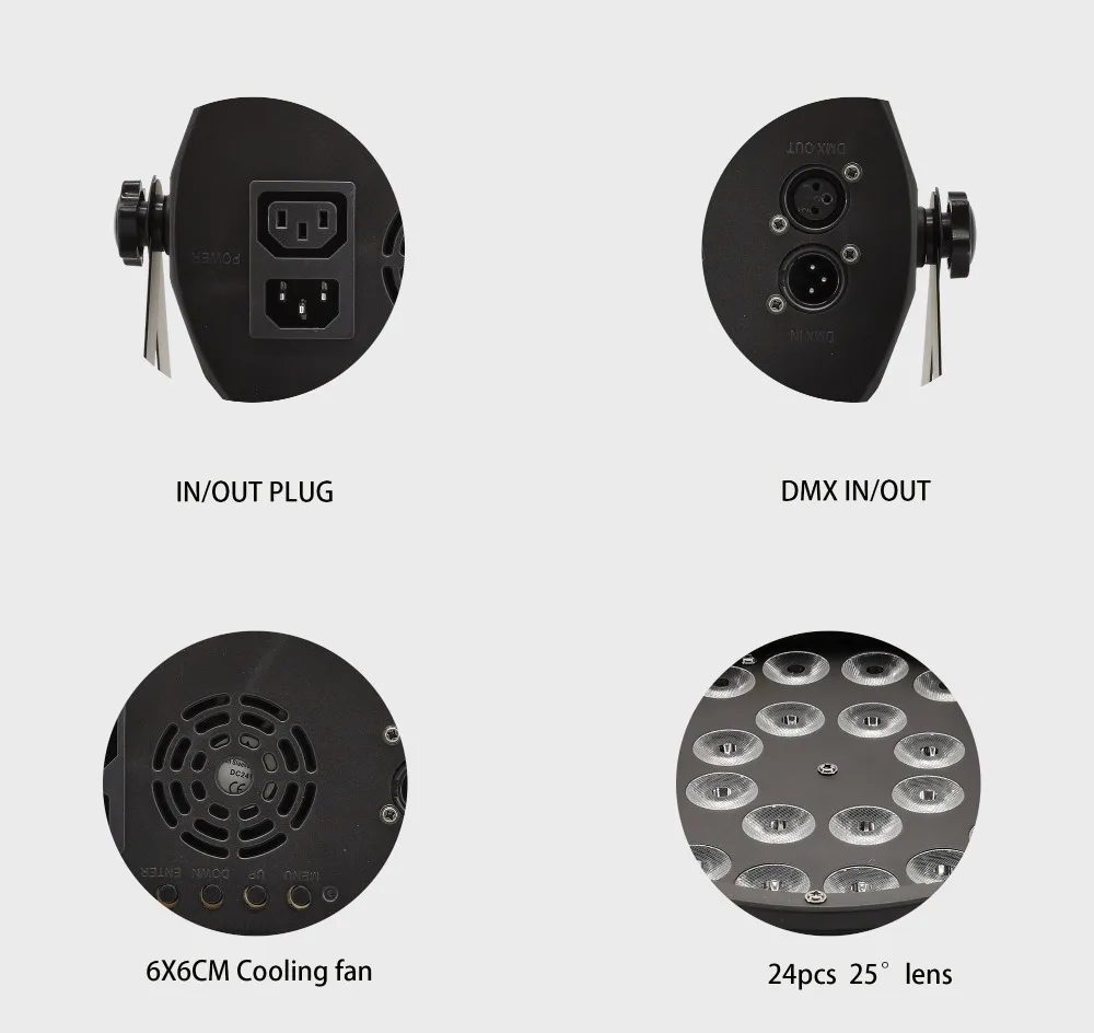 Продукт! 24x12 Вт rgbw led par Светильник rgbw 4в1 dmx512 пластиковый par Светильник профессиональный сценический dj светильник