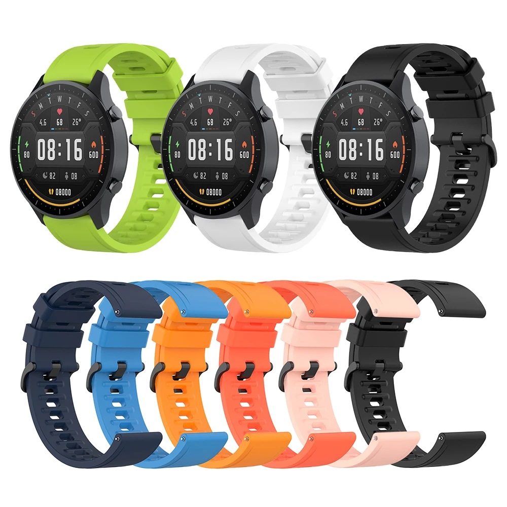 

Sports Silicone Watchband For Xiaomi Watch Color Wrist Strap Band for Mi Smartwatch Bracelet Replaceable accessories 22mm