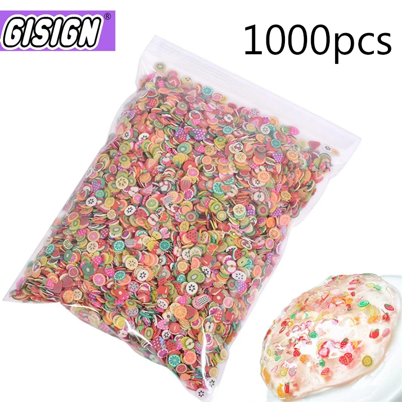 1000pcs Fruit Slices Filler For Nail Art Slime Fruit Addition For Lizun Diy Charm Slime Accessories Supplies Decoration Toy
