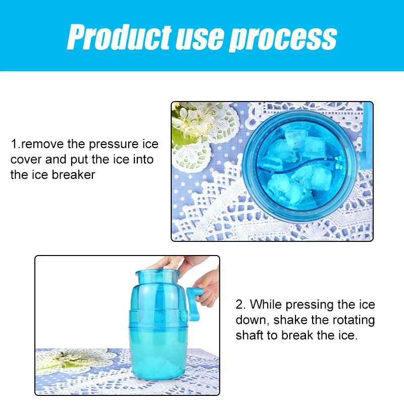 Бытовая ручная дробилка льда многофункциональная машина для бритья кухонный бар