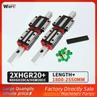 Линейная направляющая HGR20 1800 мм-2550 мм, 2 шт., HGH20 + 4 шт., HGH20CA, линейная узкаястрогая направляющая HGW20CC, запчасти для ЧПУ