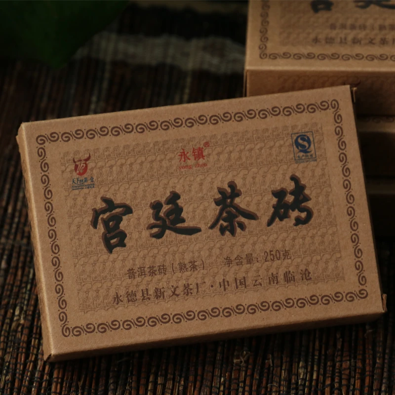 2019 дворец сжатый чай искусственный китайский древнее дерево Юньнаня золотые