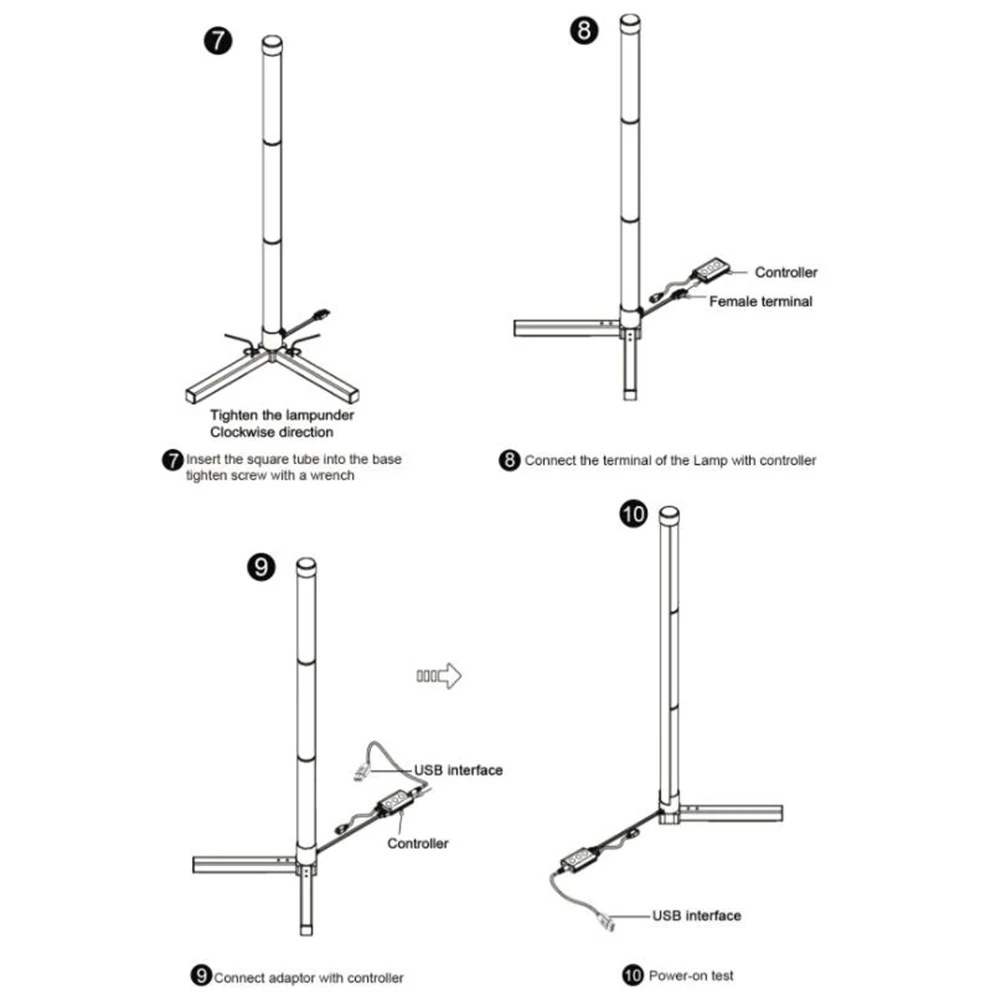 

20W DC5V Corner Floor Atmosphere Lamp RGB Dimming LED Lamp APP/Remote Control USB Bedroom Standing Decor 360 Receiver Light
