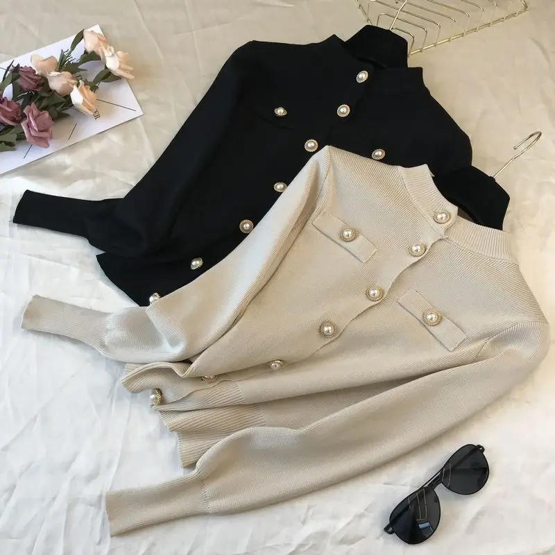 Повседневная осенне-зимняя женская обувь толстый свитер пуловеры Длинные рукава