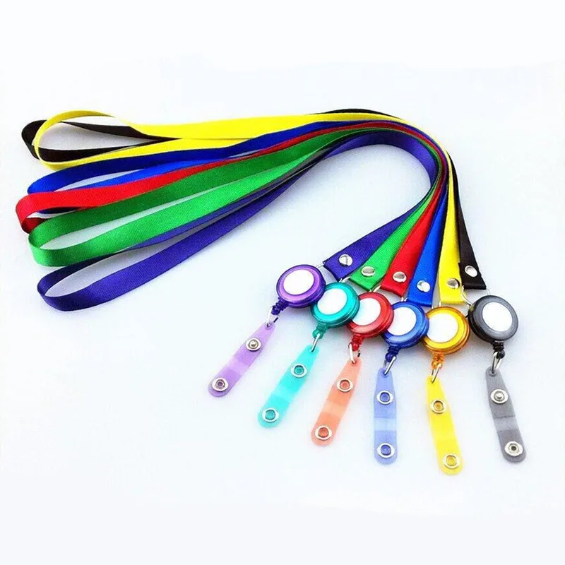 

Retractable Lanyard for ID Badge Staff Employee's Card Stationary Key Chain Anti-lost Cellphone Hanging Rope Name Tag Card Strap