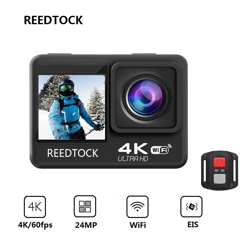 Original Action Camera 4K 60FPS 24MP 2.0 Touch LCD EIS Dual Screen WiFi Waterproof Remote Control 4X 9 Pro Sport Video Recorder
