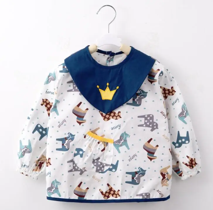 Высококачественные детские нагрудники с длинными рукавами водонепроницаемая