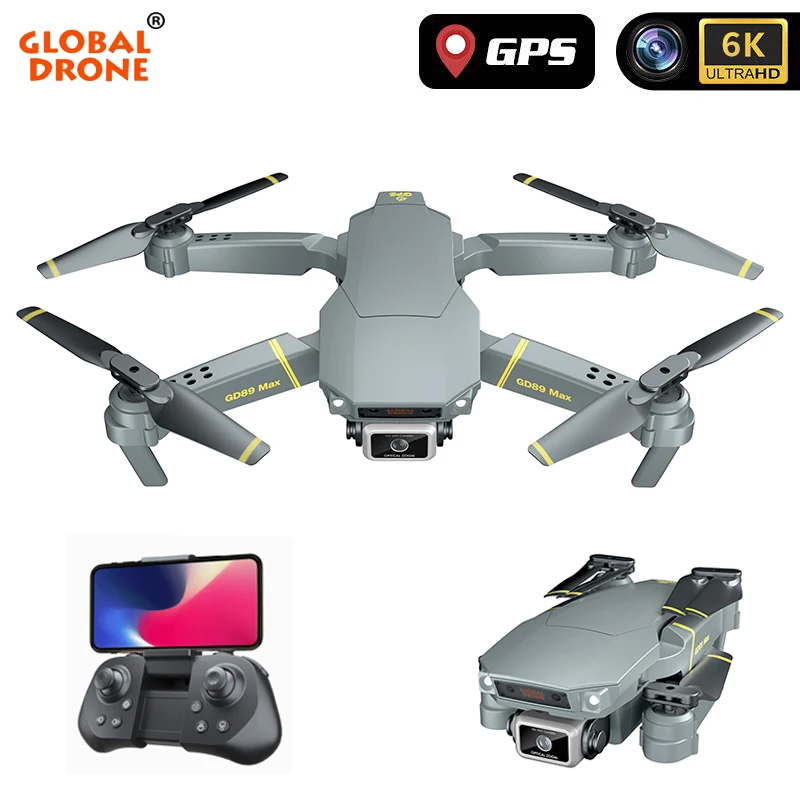 Глобальный Дрон GPS GD89 Макс 4k камера карданный Квадрокоптер Радиоуправляемый