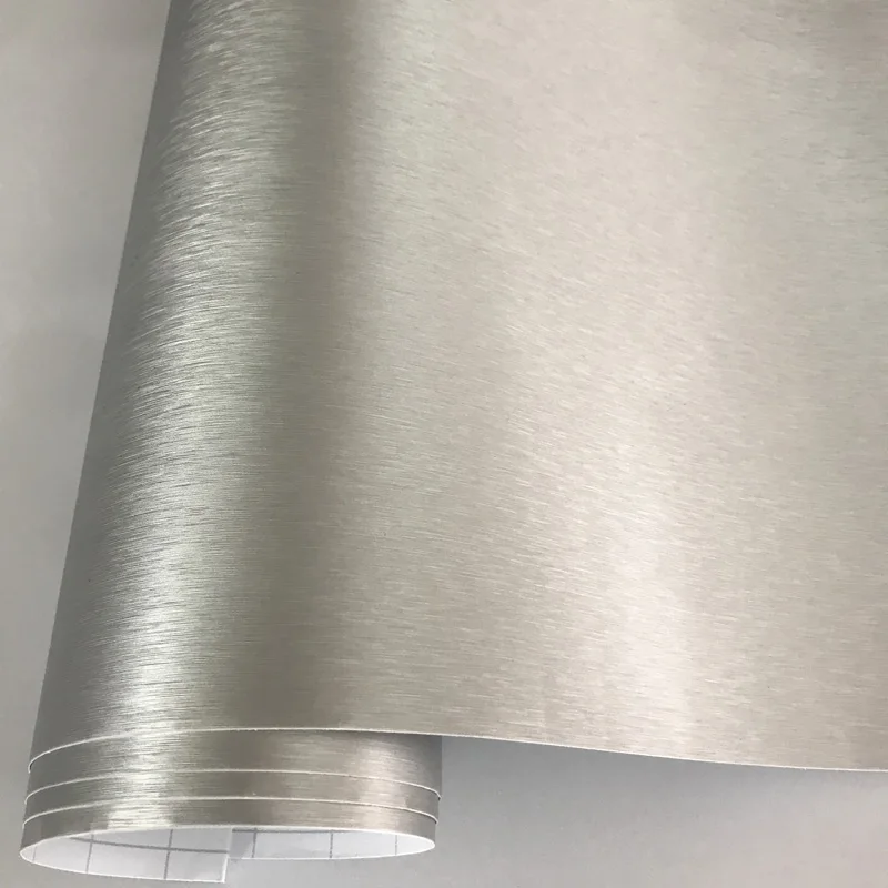 

Алюминий Серебряный полированная виниловая пленка автомобильная фольговая пленка с выпуском воздуха DIY Стайлинг матовый автомобильный стикер