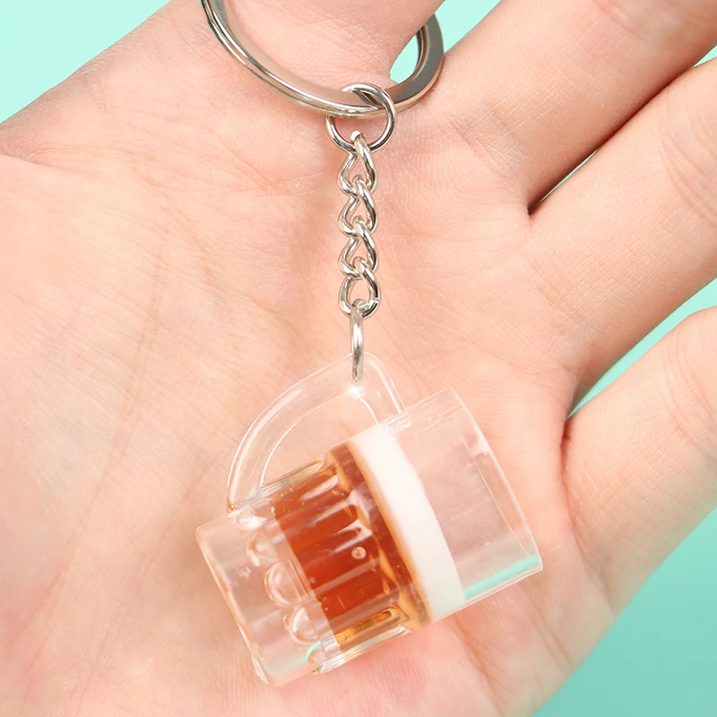 Крутые милые поделки из смолы брелок для пива унисекс женщин и мужчин имитация