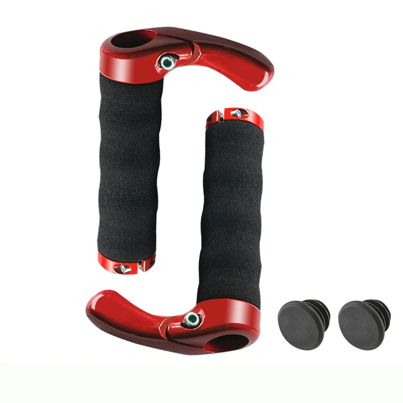 red 1 Пара BMX MTB руль для шоссейного велосипеда, мягкие губки для велосипедного руля, ручки для горного велосипеда, детали для велосипеда - Цвет: red