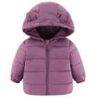 Детское зимнее пальто для мальчиков и девочек, пуховые куртки, комбинезоны, теплая одежда, детская толстовка на молнии с ушками, утепленная верхняя одежда