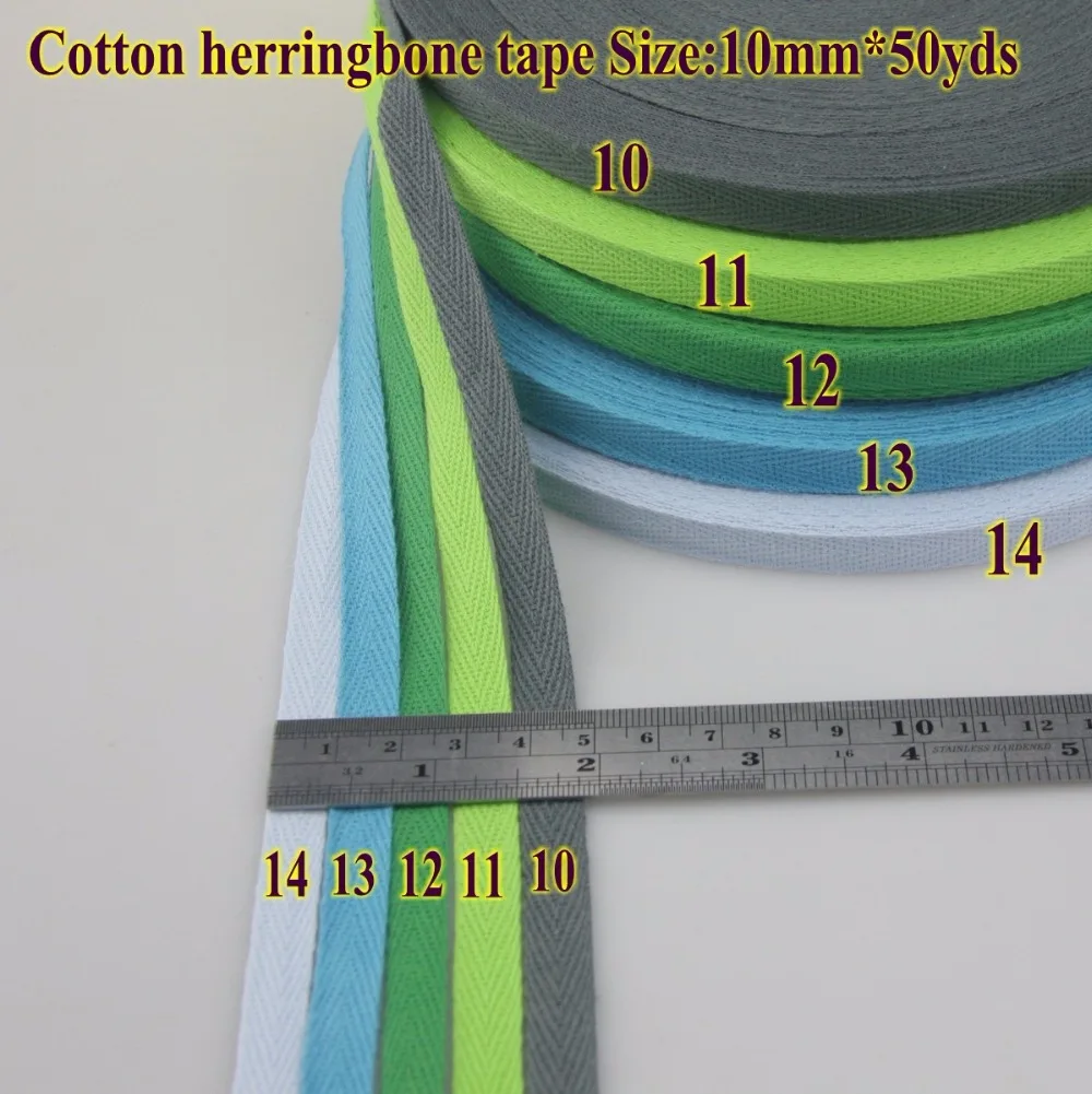 Лента из 100% хлопка в елочку/хлопчатобумажная лента с саржевым переплетением