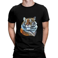 tiger print harajuku casual black tee shirt summer fashion dangerous short sleeve