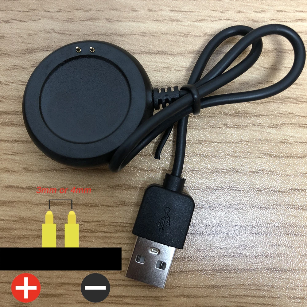 

Original Charger Cable 3mm For Smart Watch T100 Plus,4mm For SmartWatch X8 Max,USB 2 Pin Charger Watch Power Charger Charging