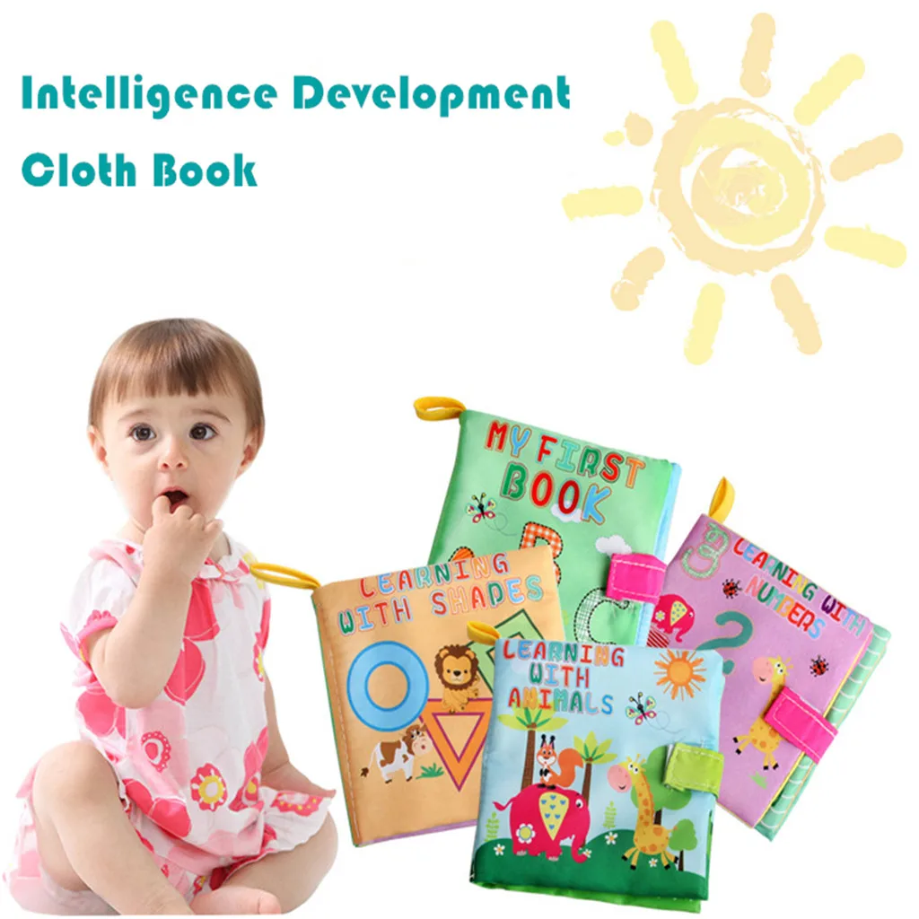 Модная детская мягкая развивающая познавательная тканевая книга игрушка