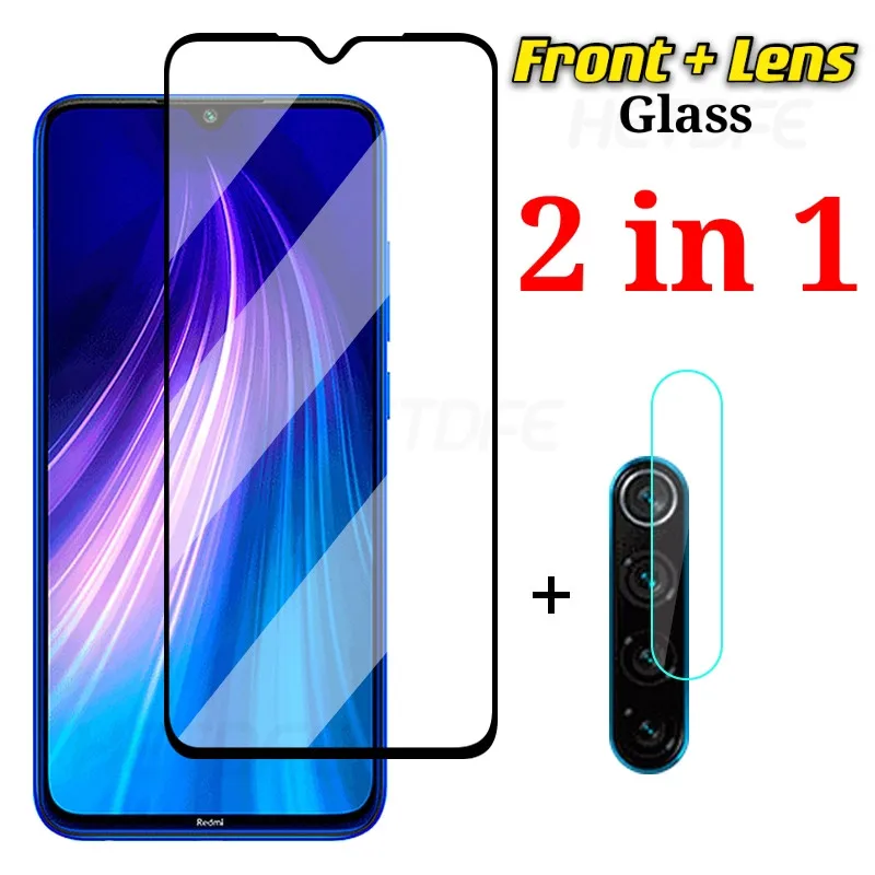 Защитное стекло закаленное 2 в 1 для Xiaomi Redmi Note 6 7 8 Pro 8T 8A 7A 6A 10X Go S2|Защитные стёкла и