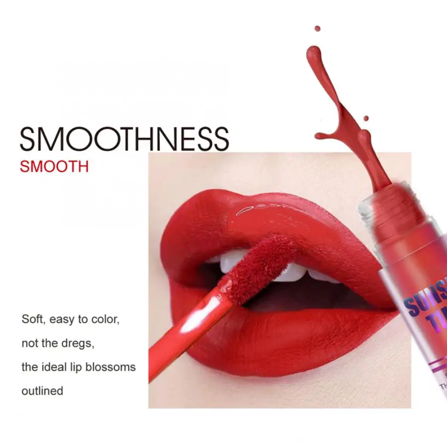 Матовый 6 шт. матовый стойкий блеск для губ не липкая жидкая помада набор