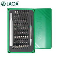 laoa 66 pcs precision screwdriver sets s2 alloy steel bits with magnetic mobile phone laptop repair for mackbook